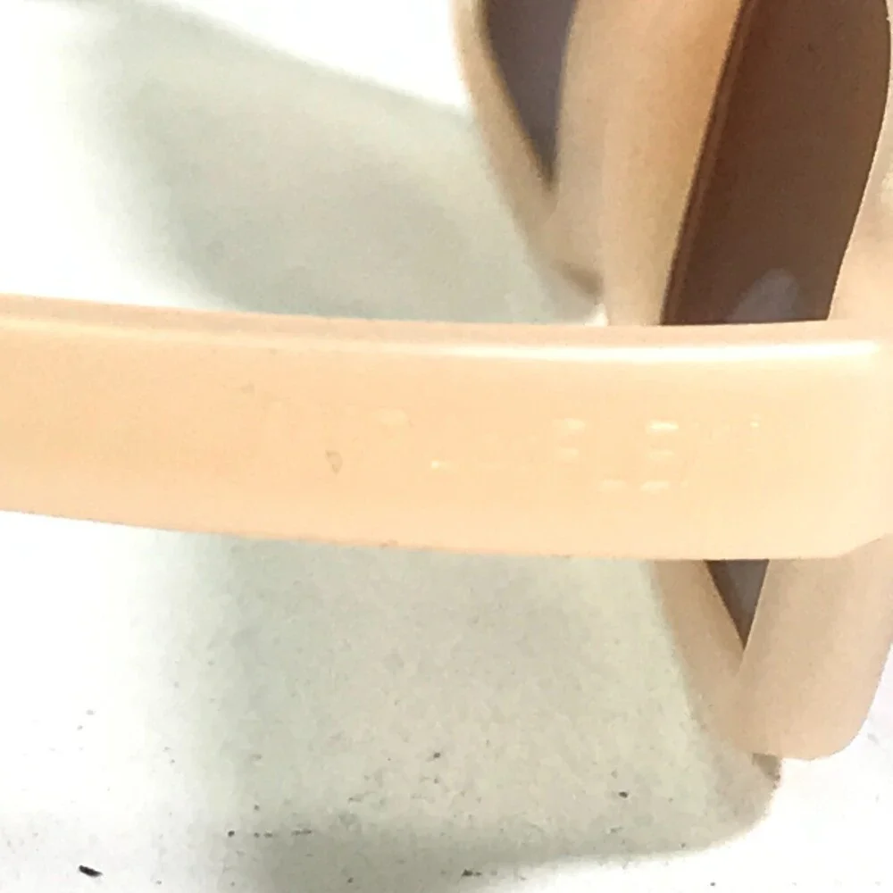 Miraflex Sunglasses NEW BABY 2 Nude Rectangular Frames with Red Lenses